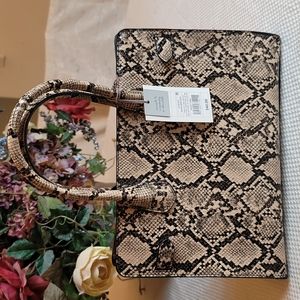 Python skin-look satchel